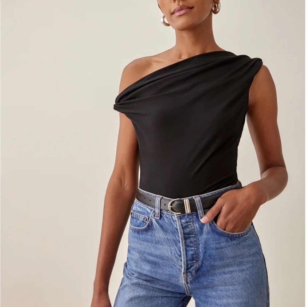 Reformation Black Cello Knit Top Medium - Picture 2 of 4
